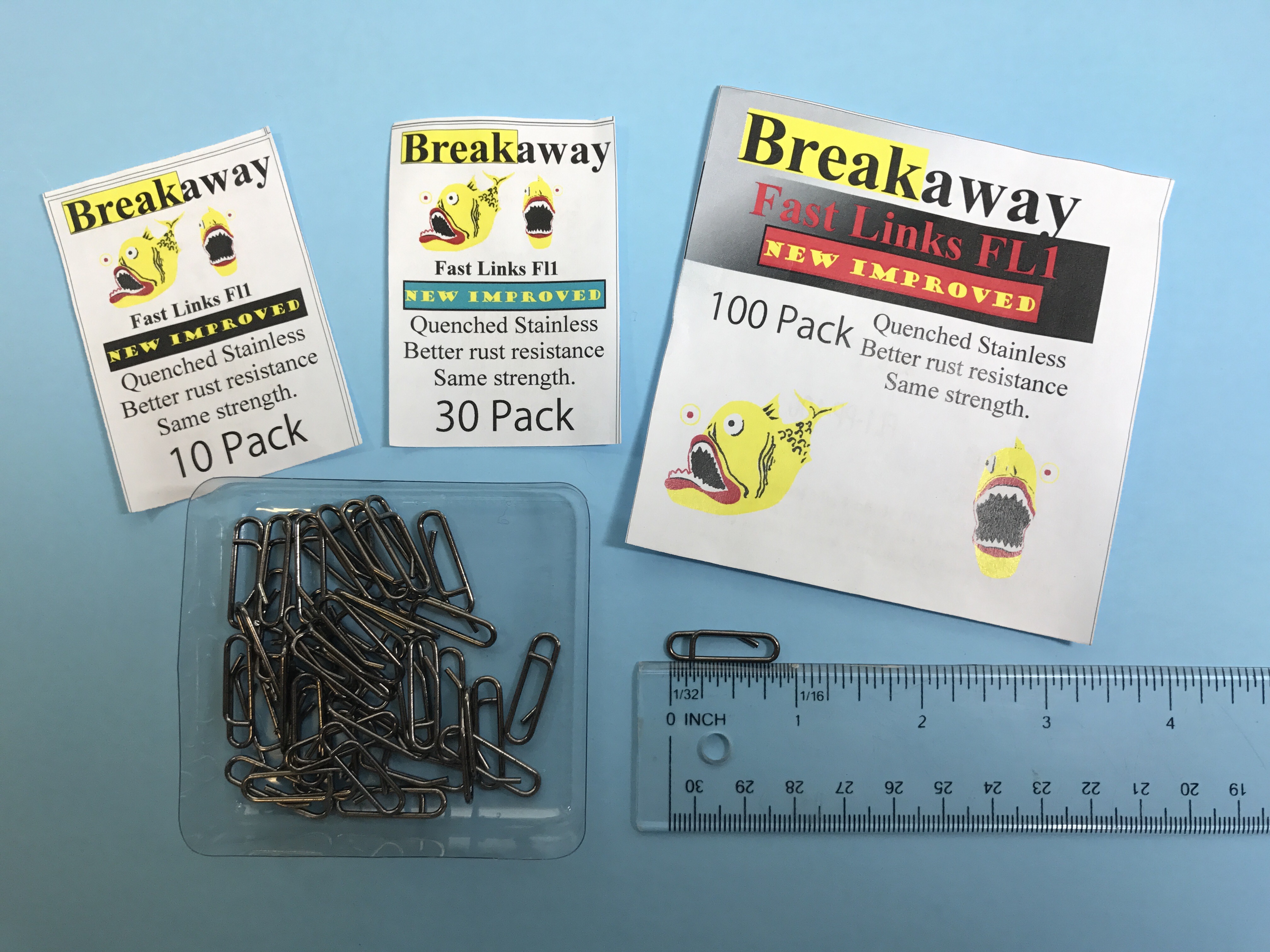 4 x Packs of 10 BREAKAWAY TACKLE RELAY CLIPS 